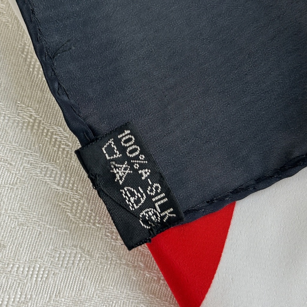 Vintage Chanel Silk Double C Logo Square Scarf - Picture 4 of 8